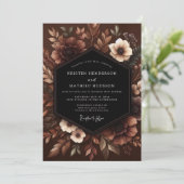 Sienna Moody Bloom Wedding Kaart (Staand voorkant)