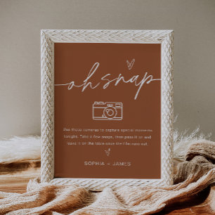 SIENNA Oh Snap Disposable Camera Weddenschap Poster