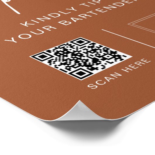 SIENNA Sentiment Tipsy Sign, Venmo Cash App Poster (Coin)
