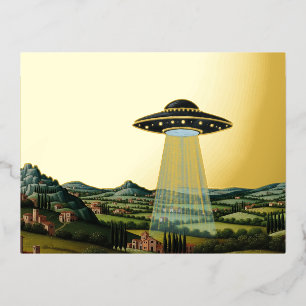 Sienna UFO - Folie Feestdagen Briefkaart