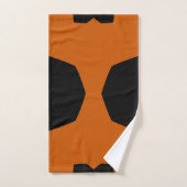 Sienne brûlée et géométrique noire (Serviette à main)