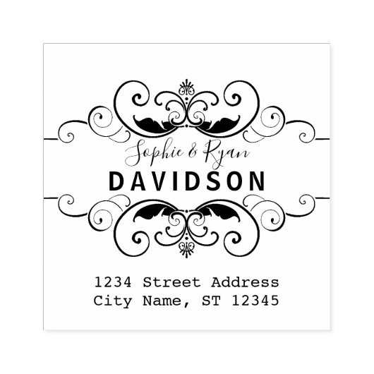 Sier creatieve eigen retouradres rubberstempel (Afrduk)