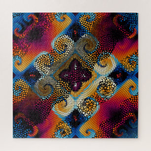 sier diagonale golven: mozaïek textuur legpuzzel