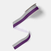 Sier Half En Half Grosgrain Lint (Achterkant)