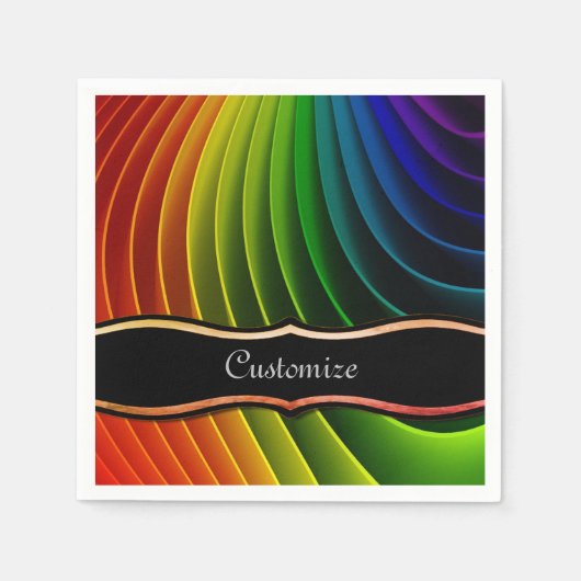 Sier servetten Rainbow Twist (Voorkant)