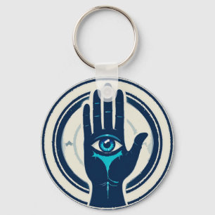 Sieraad met beschermende hand tegen het boze oog sleutelhanger