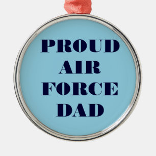 Sieraad Trotse Air Force Vader Metalen Ornament