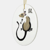 Sieraad voor het jaar van de Rat Keramisch Ornament (Links)