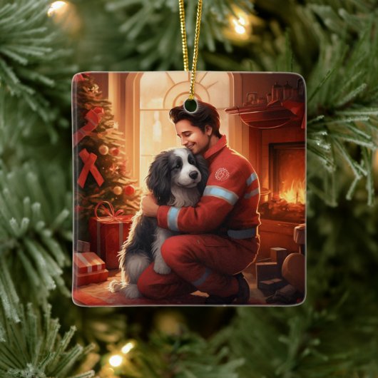 Sieraad voor huisdierherdenking, Papillon-hond Moe Keramisch Ornament (Boom)