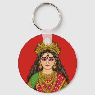 Sieradegodinnen Durga-sleutelhanger Sleutelhanger
