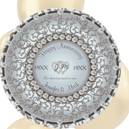 Sieradelijke verjaardag diamanten monogram kaart