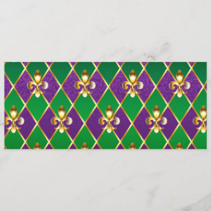 Sieraden Achtergrond Mardi Gras Advieskaart