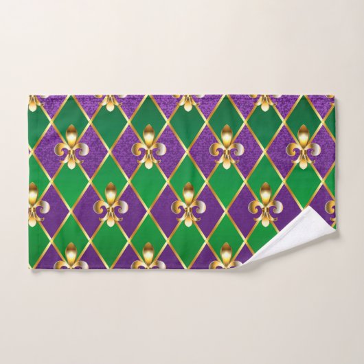 Sieraden Achtergrond Mardi Gras Bad Handdoek (Handdoek)