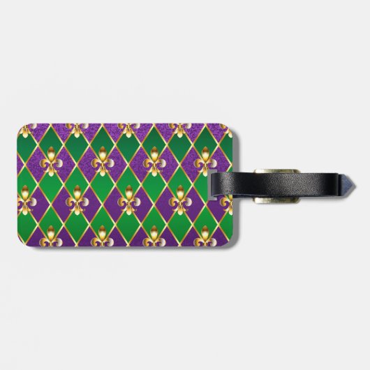 Sieraden Achtergrond Mardi Gras Bagagelabel (Achterkant horizontaal)