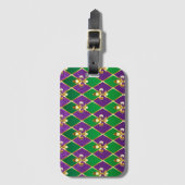 Sieraden Achtergrond Mardi Gras Bagagelabel (Voorkant (verticaal))