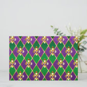 Sieraden Achtergrond Mardi Gras Briefpapier (Staand voorkant)