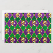 Sieraden Achtergrond Mardi Gras Briefpapier (Voorkant / Achterkant)