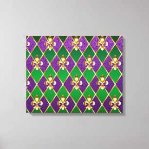 Sieraden Achtergrond Mardi Gras Canvas Afdruk