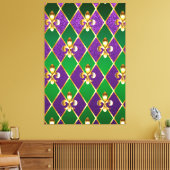 Sieraden Achtergrond Mardi Gras Canvas Afdruk (Insitu (Woonkamer))