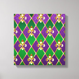 Sieraden Achtergrond Mardi Gras Canvas Afdruk