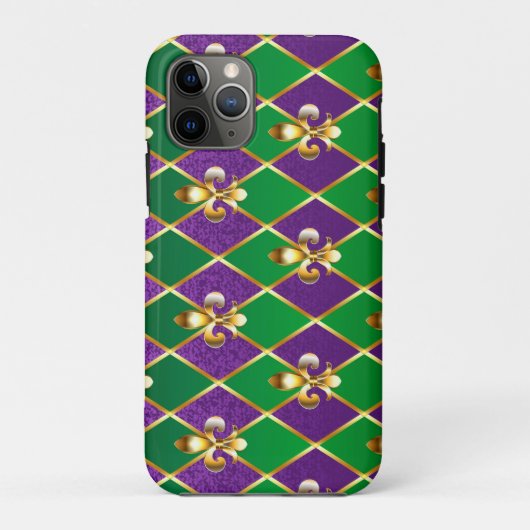 Sieraden Achtergrond Mardi Gras Case-Mate iPhone Case (Achterkant)