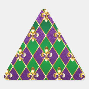 Sieraden Achtergrond Mardi Gras Driehoek Sticker