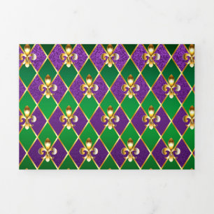 Sieraden Achtergrond Mardi Gras Drieluik Aankondiging