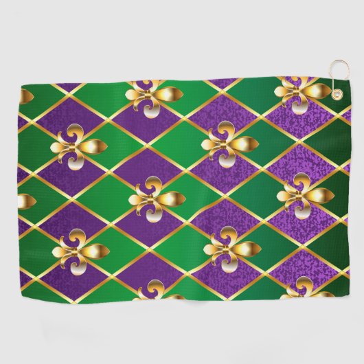 Sieraden Achtergrond Mardi Gras Golfhanddoek (Horizontaal)