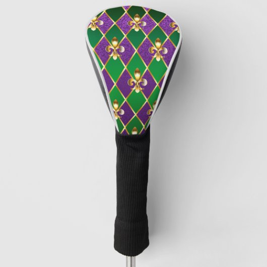 Sieraden Achtergrond Mardi Gras Golfheadcover (Voorkant)