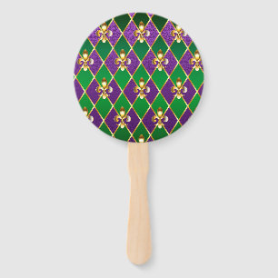 Sieraden Achtergrond Mardi Gras Handwaaier
