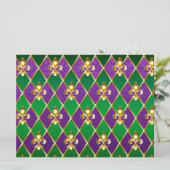 Sieraden Achtergrond Mardi Gras Kaart (Staand voorkant)