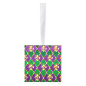 Sieraden Achtergrond Mardi Gras Kubus Ornament (Rechts)