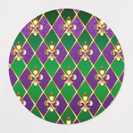 Sieraden Achtergrond Mardi Gras Labels (Design 2)