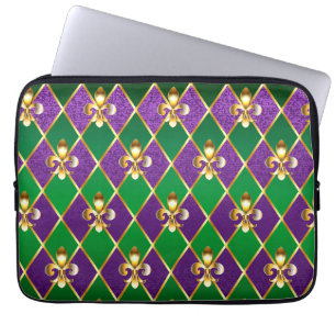 Sieraden Achtergrond Mardi Gras Laptop Sleeve