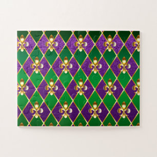 Sieraden Achtergrond Mardi Gras Legpuzzel