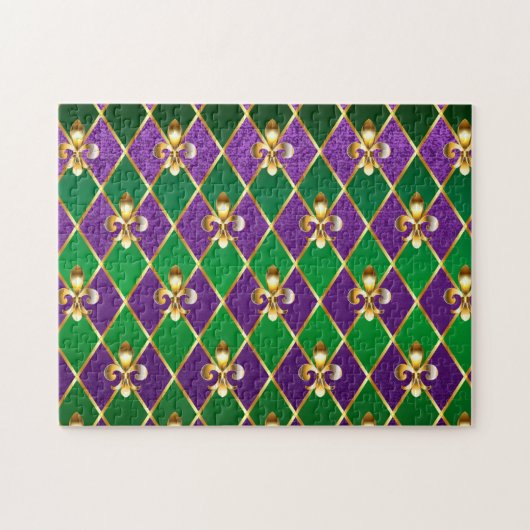 Sieraden Achtergrond Mardi Gras Legpuzzel (Horizontaal)