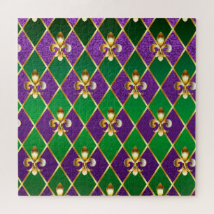 Sieraden Achtergrond Mardi Gras Legpuzzel