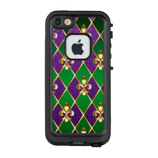 Sieraden Achtergrond Mardi Gras LifeProof iPhone Hoesje (Achterkant)