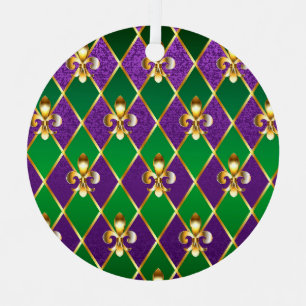 Sieraden Achtergrond Mardi Gras Metalen Ornament