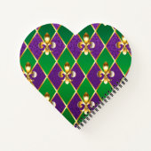 Sieraden Achtergrond Mardi Gras Notitieboek (Achterkant)