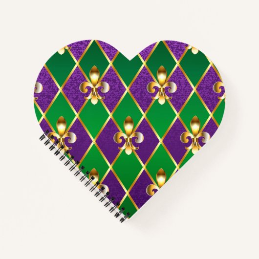 Sieraden Achtergrond Mardi Gras Notitieboek (Voorkant)