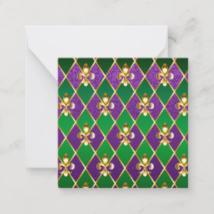 Sieraden Achtergrond Mardi Gras Notitiekaartje