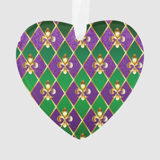 Sieraden Achtergrond Mardi Gras Ornament (achterkant)