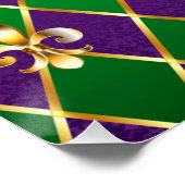 Sieraden Achtergrond Mardi Gras Perfect Poster (Hoek)