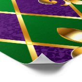 Sieraden Achtergrond Mardi Gras Poster (Hoek)