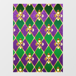 Sieraden Achtergrond Mardi Gras Raamsticker