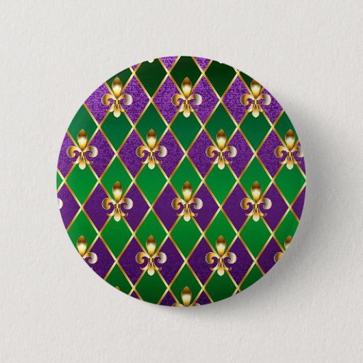 Sieraden Achtergrond Mardi Gras Ronde Button 5,7 Cm (Voorkant)