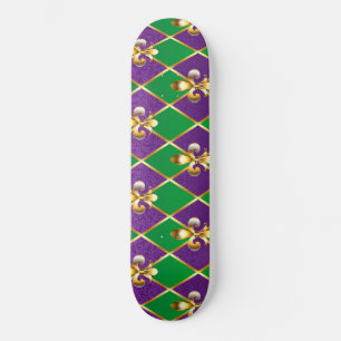 Sieraden Achtergrond Mardi Gras Skateboard
