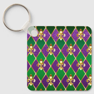 Sieraden Achtergrond Mardi Gras Sleutelhanger