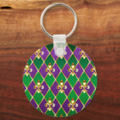 Sieraden Achtergrond Mardi Gras Sleutelhanger (Voorkant)